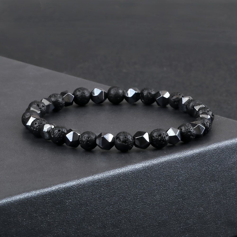 Y2K Hip Hop Natural Stone Bracelet Beads with Luster